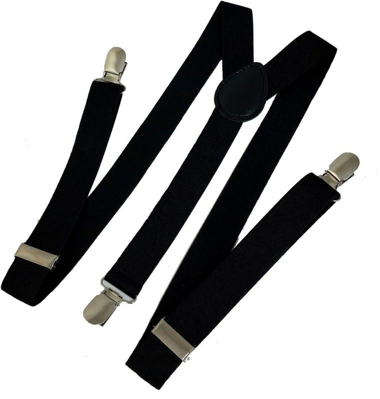Bsquare Y- Back Suspenders for Men, Women, Girls, Boys  (Black)
