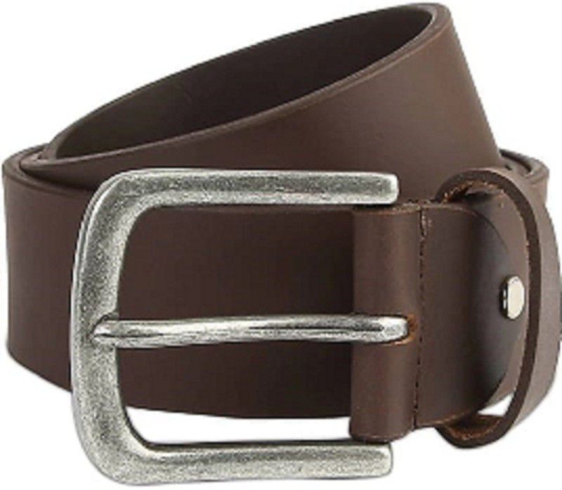 Men & Women Evening, Party, Casual Brown Genuine Leather Belt