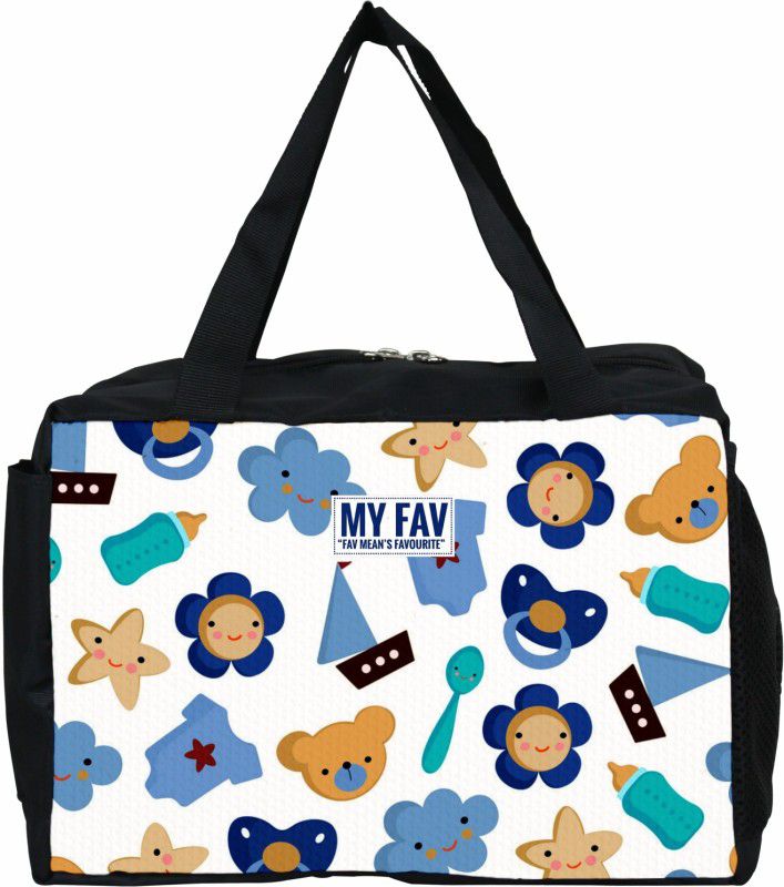 MY FAV Teddy FLower Print Diaper Bag Waterproof Multipurpose Bag  (Multicolor, 8 L)