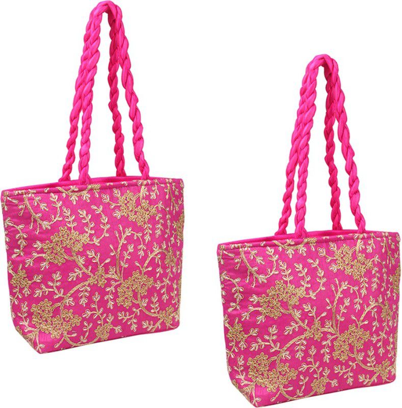 Women Pink Handbag - Extra Spacious  (Pack of: 2)