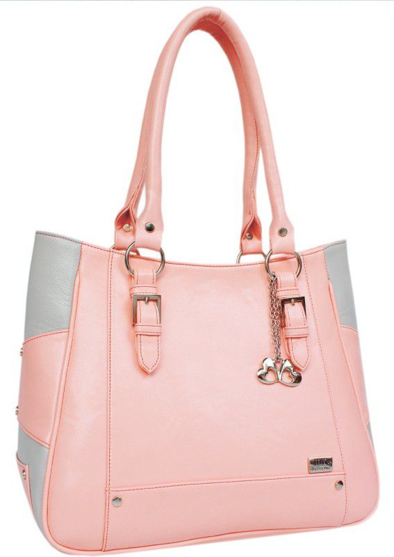 Girls Pink, Grey Hand-held Bag - Regular Size