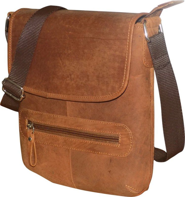 Men Brown Sling Bag - Regular Size