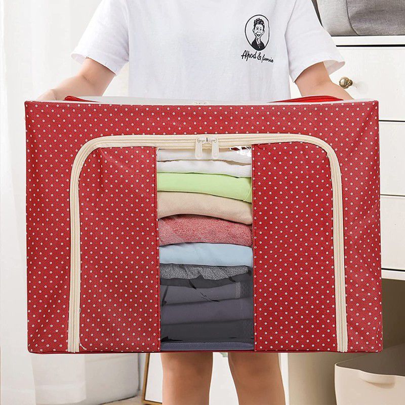 E Solutions WARDROBE ORGANISER/STORAGE BOX-084 (66LITERS) Poly-canvas Laundry Bag  (Multicolor)