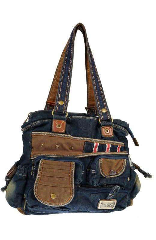 Girls Blue, Brown Shoulder Bag - Regular Size