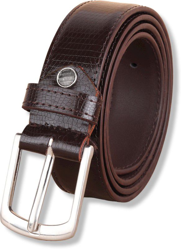 Men Casual, Evening, Formal, Party Brown Artificial Leather, Texas Leatherite Belt