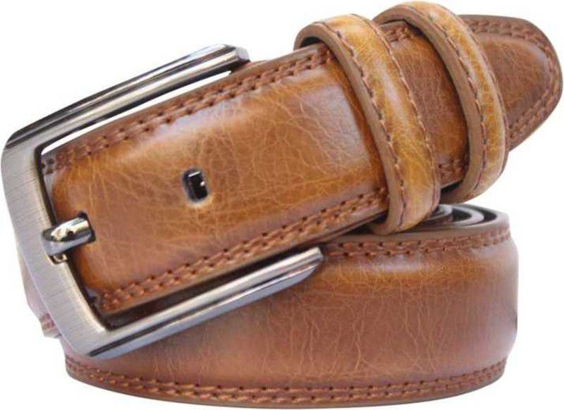Men Casual, Evening, Formal, Party Tan Artificial Leather Belt