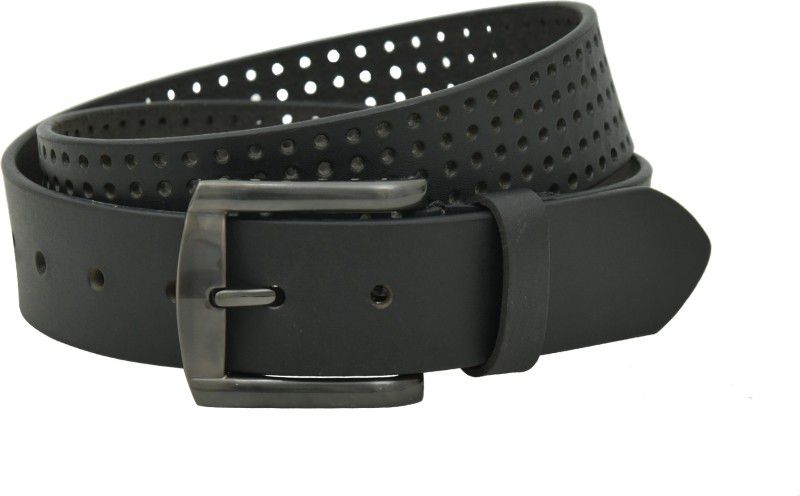 Men Casual, Party Black Genuine Leather Belt