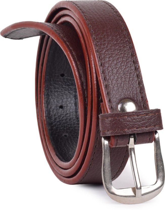 Men Casual, Evening, Formal, Party Brown Artificial Leather Reversible Belt