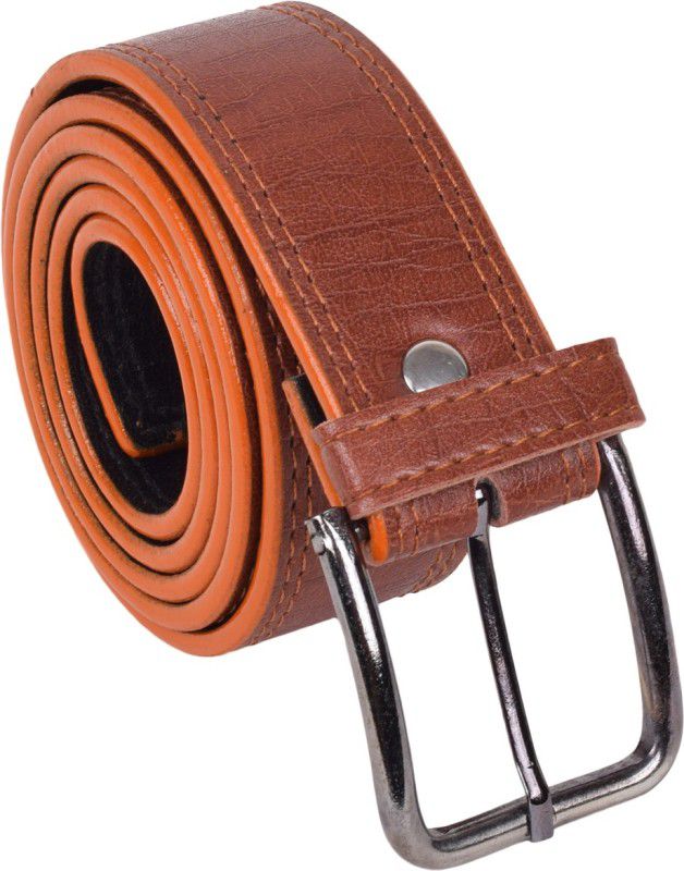 Men Casual, Evening, Formal, Party Tan Synthetic Reversible Belt