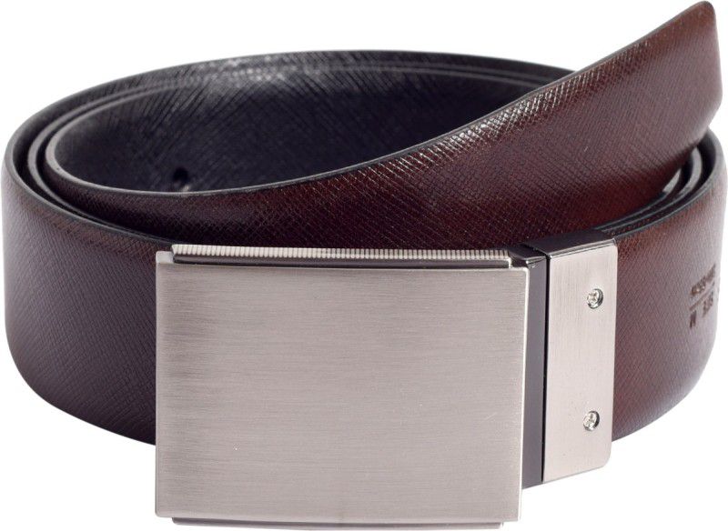 Men Formal Brown, Black Genuine Leather Belt