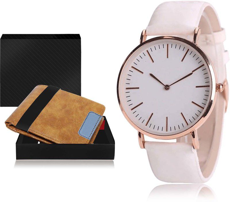 NIKOLA Watch & Wallet Combo  (Orange, White)