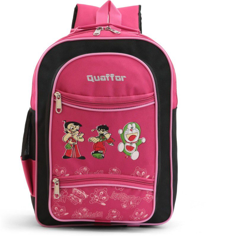 Quaffor DFS232 School Bag  (Pink, 30 L)