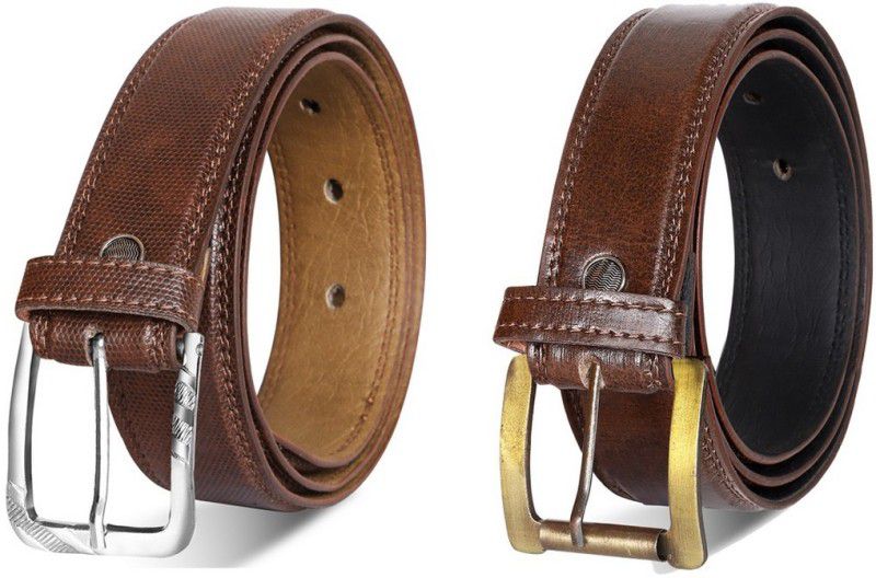 Men Party, Party, Formal, Casual Brown Artificial Leather Belt