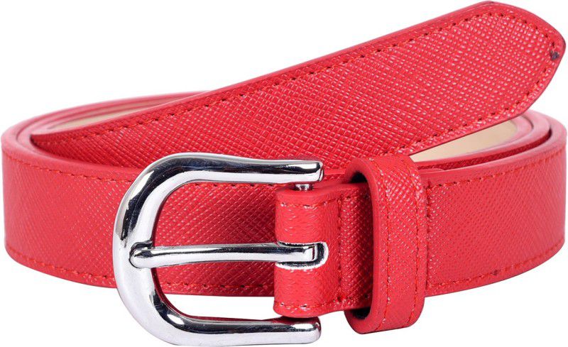 Women Party Red Artificial Leather Belt