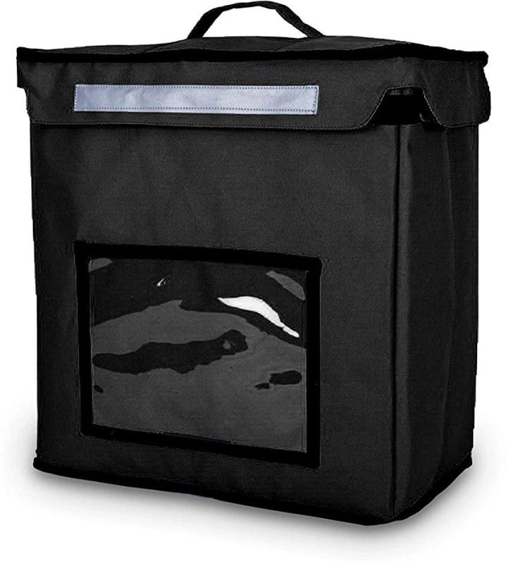 Quaffor Food delivery bag (16'16'8 Inch) for Pizza,cake,Cold drink, Waterproof School Bag  (Black, 31 L)