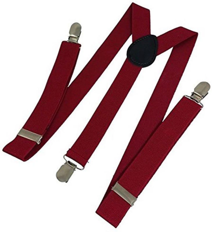 Eliq Y- Back Suspenders for Men  (Maroon)