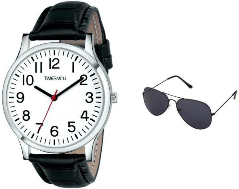 Timesmith Watch & Sunglass Combo  (White)
