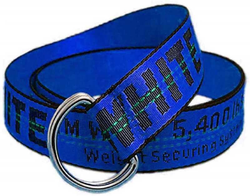 Men & Women Casual Blue Fabric Reversible Belt