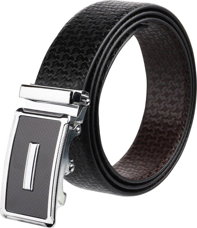 Men Casual, Party, Formal, Evening Black Genuine Leather Reversible Belt