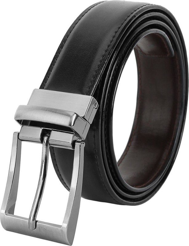 Men Formal Black, Brown Synthetic Reversible Belt