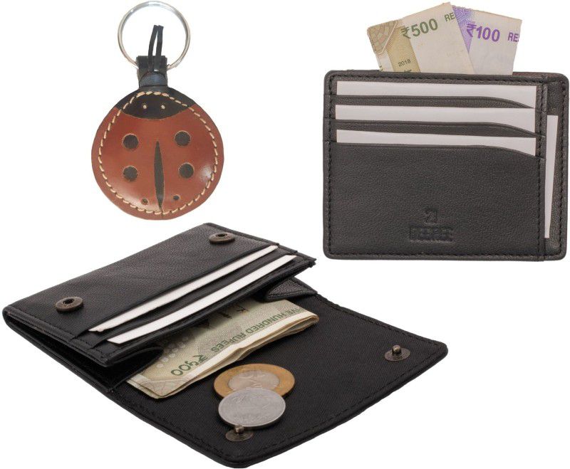 21 DEGREE Card Holder & Wallet Combo  (Black)