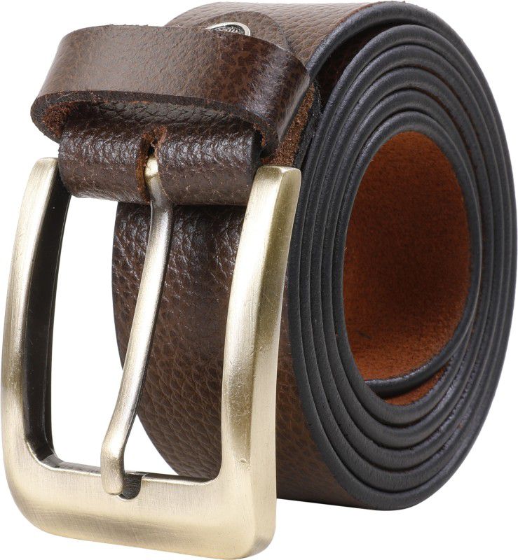 Men Evening, Party, Casual, Formal Brown Genuine Leather Belt