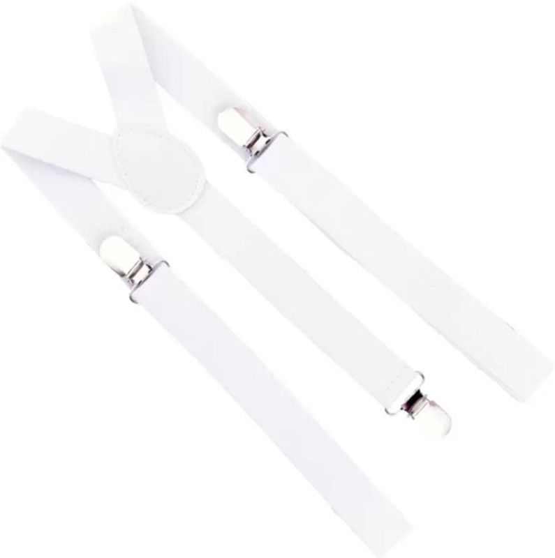 RR Design Y- Back Suspenders for Men  (White)