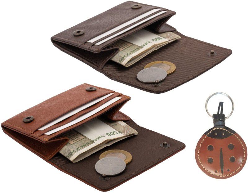 21 DEGREE Card Holder & Wallet Combo  (Tan, Brown)