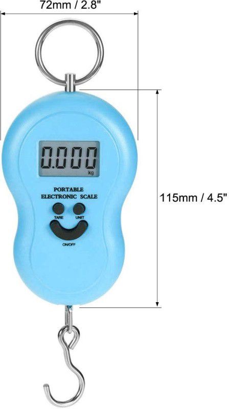 Glancing Heavy Duty Portable Fishing Hook Type Digital Led Screen Luggage MODP-124-G Weighing Scale  (Sky Blue)