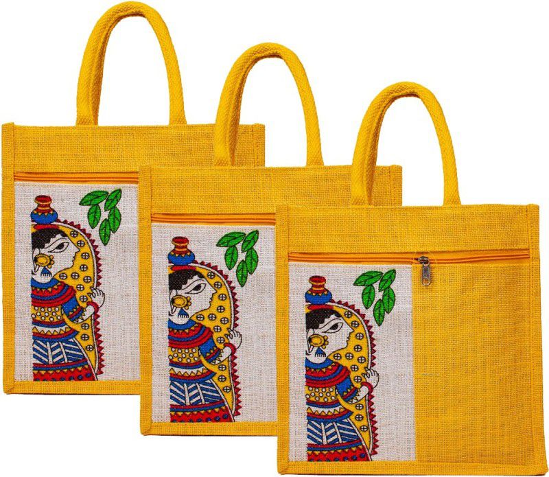 Men & Women Yellow Tote - Extra Spacious  (Pack of: 3)
