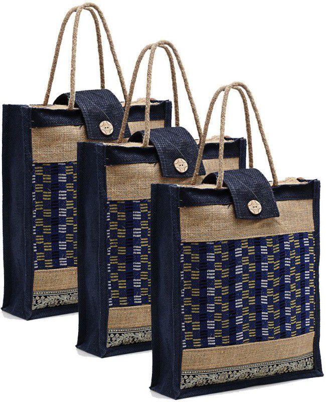 Men & Women Blue Tote - Extra Spacious  (Pack of: 3)