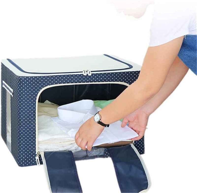 E Solutions WARDROBE ORGANISER/STORAGE BOX-471 (24LITERS) Poly-canvas Laundry Bag  (Multicolor)