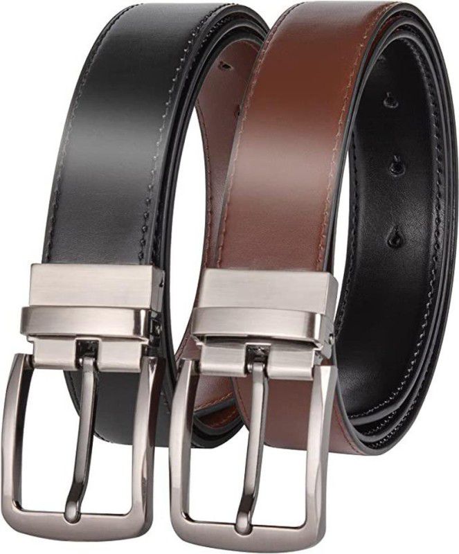 Men Casual, Evening, Formal, Party Black, Brown Artificial Leather Belt