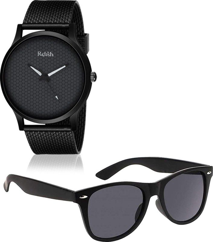 Relish Watch & Sunglass Combo  (Black)