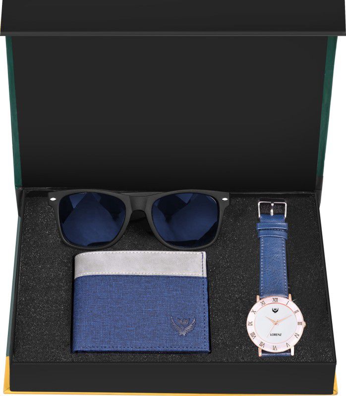 LORENZ Watch, Sunglass & Wallet Combo  (White)