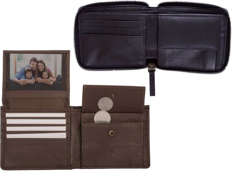 21 DEGREE Card Holder & Wallet Combo  (Black, Brown)