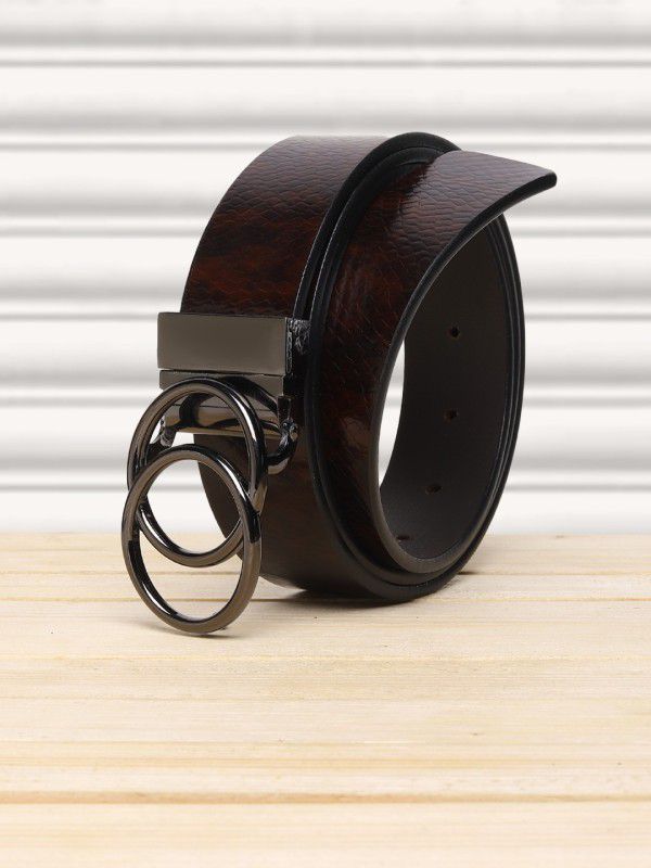 Women Casual Brown Genuine Leather Reversible Belt