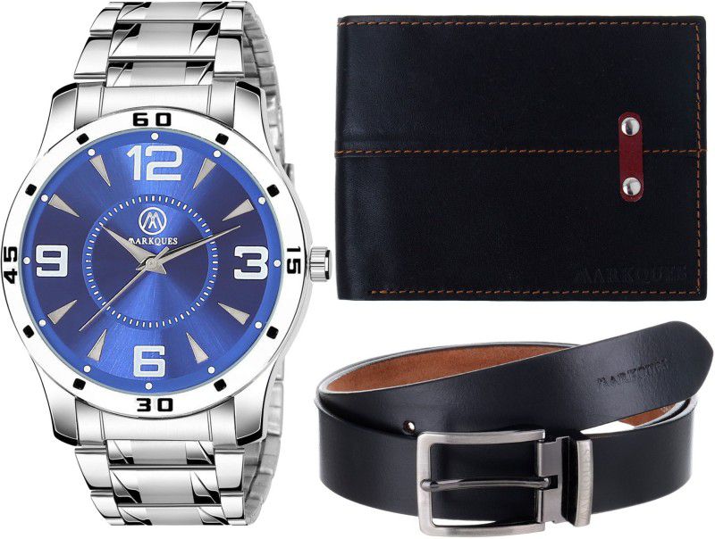 MarkQues Belt, Wallet & Watch Combo  (Multicolor)
