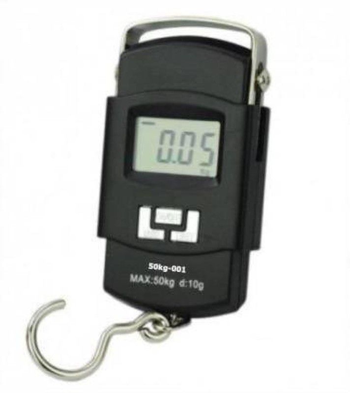 texla Digital Electronic Portable Hook Type Digital LED Screen Luggage Weighing Scale Weighing Scale  (Black)