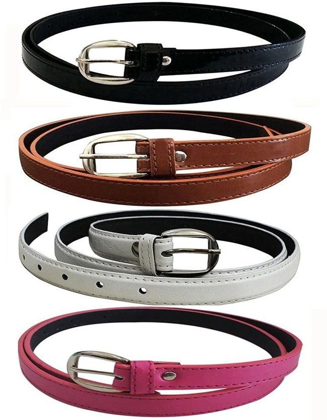 Women Casual Black, Brown, White, Pink Artificial Leather Belt