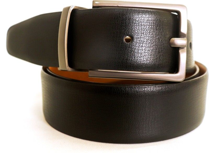 Men Party, Formal, Evening Black, Tan Artificial Leather Reversible Belt