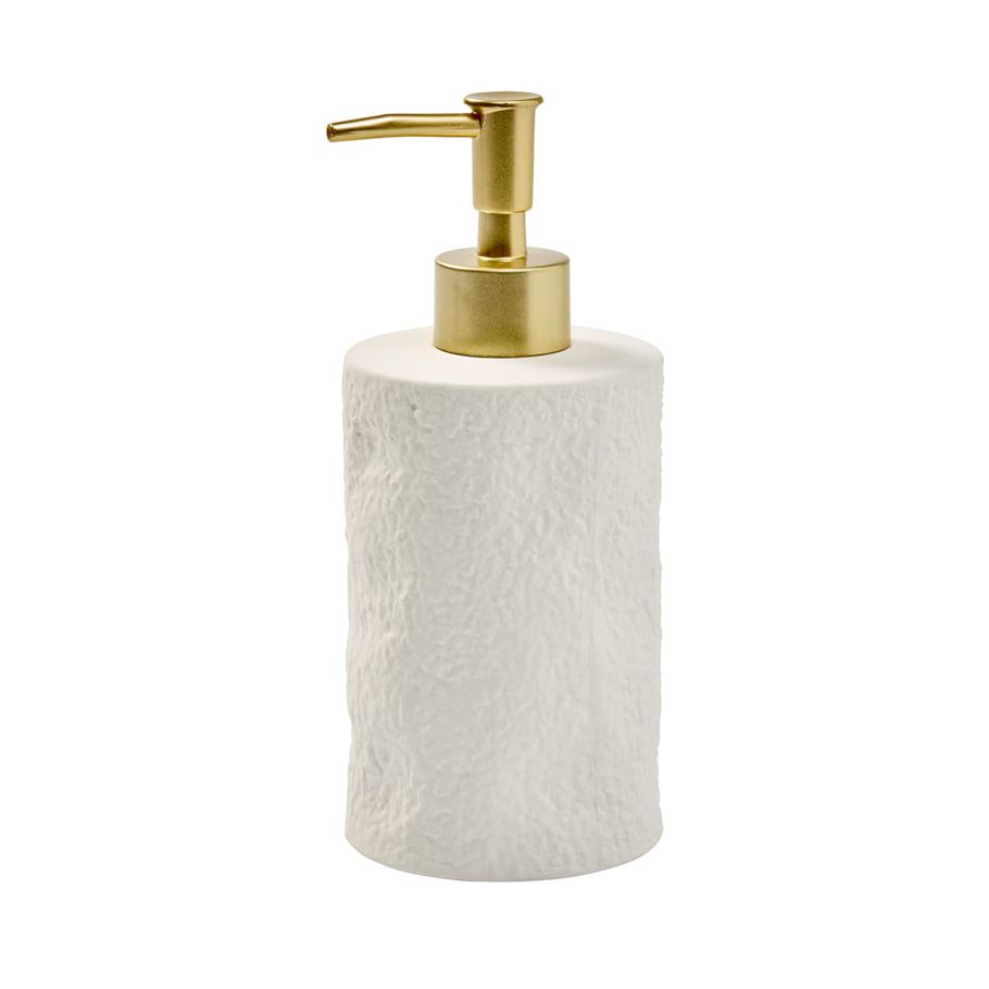White Textured Soap Dispenser