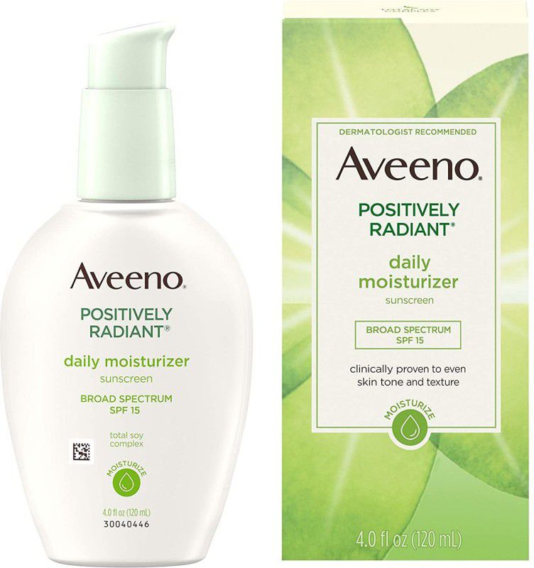 Aveeno Positively Radiant Daily Moisturizer With Sunscreen Spf 15, 4 Oz - SPF 15  (120 ml)