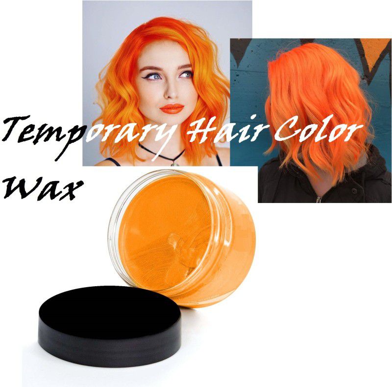 MYEONG Temporary Hair Color Orange Cream Wax For Daily & Party Use , Orange