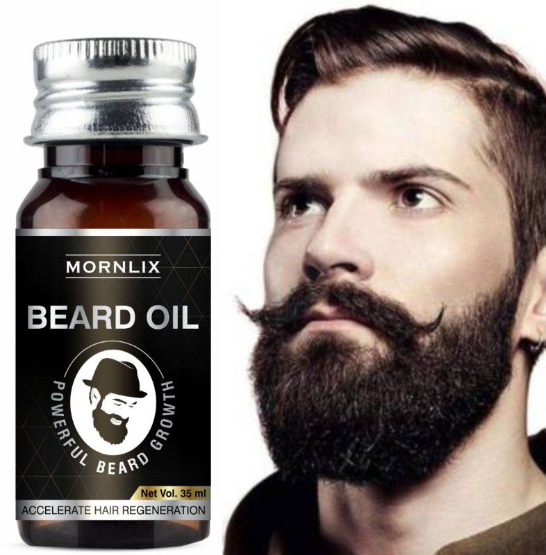 Mornlix Advanced Beard Growth Oil For Men (SLS & Parabean Free) Hair Oil (35 ML) Hair Oil  (35 ml)