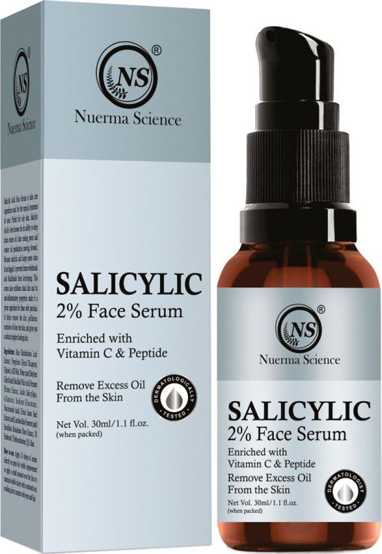 Nuerma Science 2% Salicylic Acid Face Serum Enrich with Vitamin C & Peptide for Even Skin Tone  (30 ml)