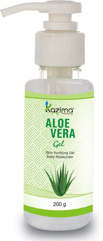 KAZIMA Pure Natural Raw Aloe Vera Gel (200 Gram) - Ideal for Skin Treatment, Face, Acne Scars, Hair Treatment  (200 g)