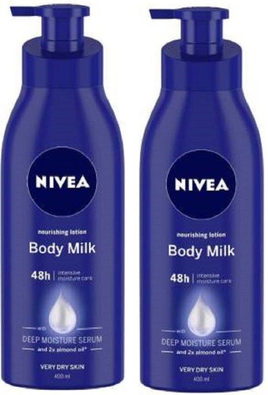 NIVEA Body Milk Nourishing Lotion 400ML PACK OF 2  (800 ml)