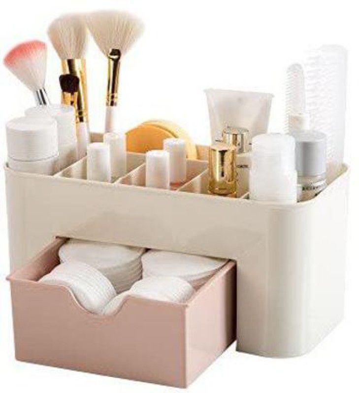 Khodalstore Cosmetic Storage Box Makeup Vanity Box  (Beige)
