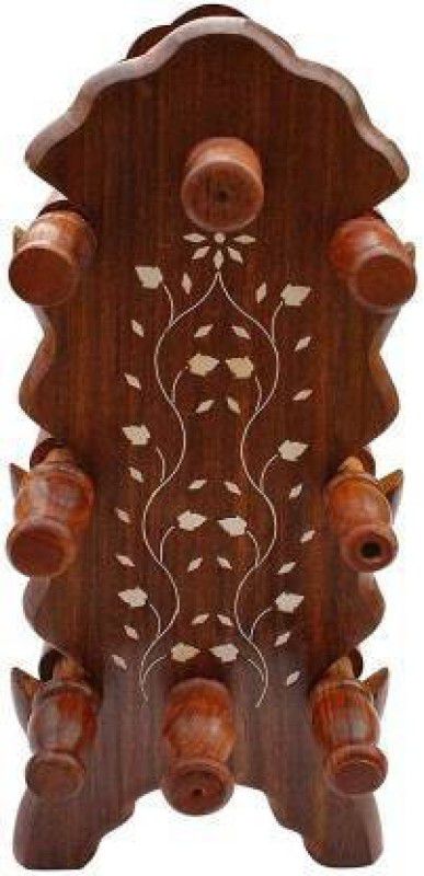 Shuffle Handicrafts sheesham Wooden Bangle Holder Jewellery Stand for Women Carving Sheesham Wooden Bangle Holder Vanity Box  (Brown)